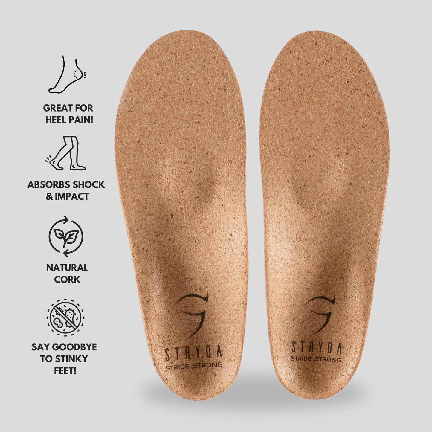 STRYDA Soles Comfort Cork Insoles